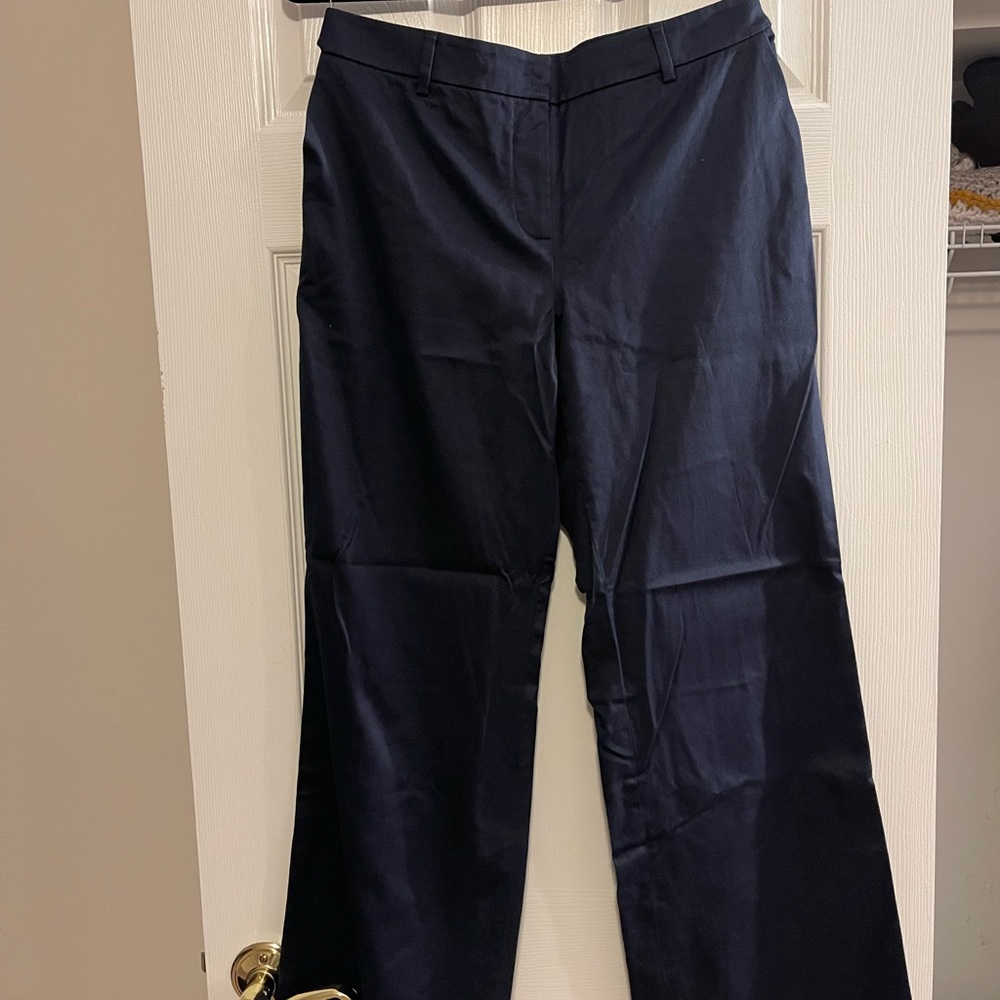 Akris Navy Wide Leg Pants